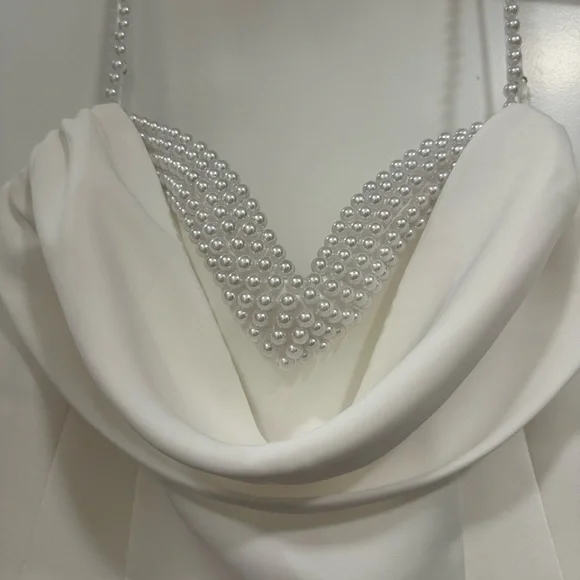 Meshki Liliane Suiting Mini Dress - Ivory (Preferred Fibres) - Picture 6 of 11